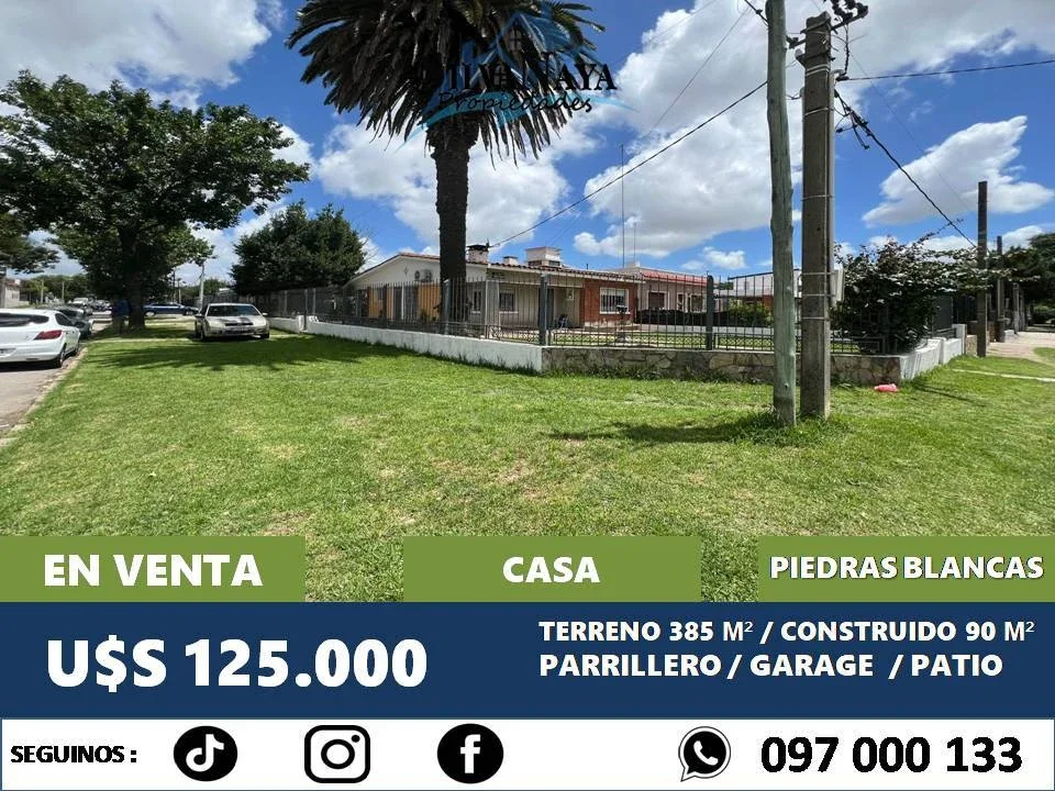 Casa en venta de 3 dormitorios c/ cochera en Piedras Blancas Montevideo - Imagen 1