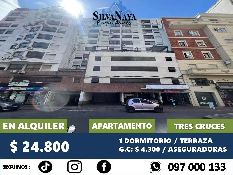 Apartamento en alquiler en Tres Cruces - Imagen 1