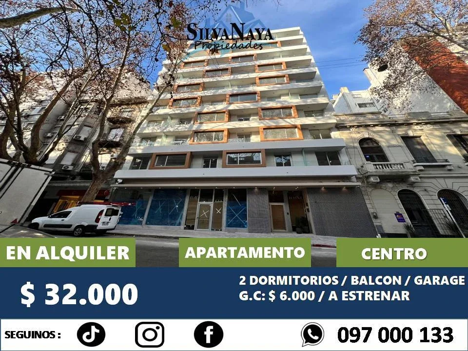 Apartamento en alquiler c/ cochera en Centro - Imagen 1