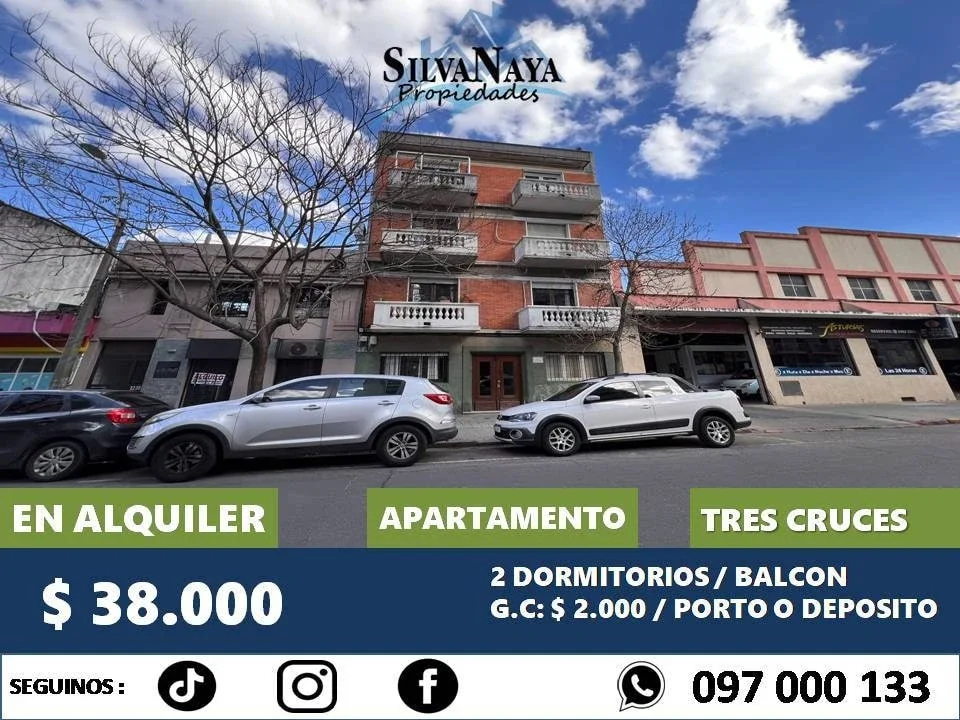 Apartamento en alquiler en Tres Cruces - Imagen 1