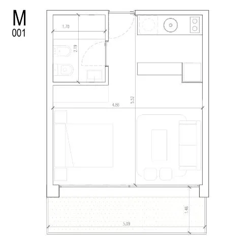 Venta de Apartamento Monoambiente en La Blanqueada - Imagen 3