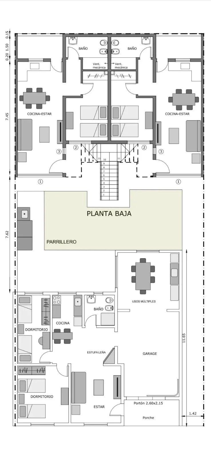 Casa en venta 2 dormitorios y garaje y 4 Apartamentos todo con renta - Imagen 4