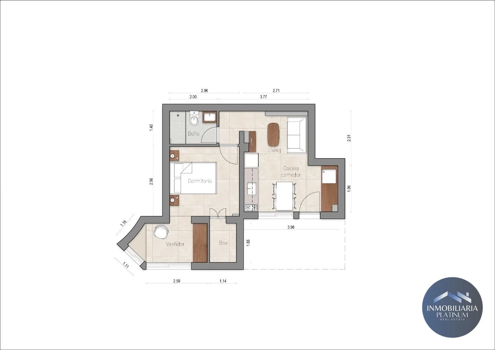 Venta apartamento 1 dorm. con vestidor, Centro - Imagen 5