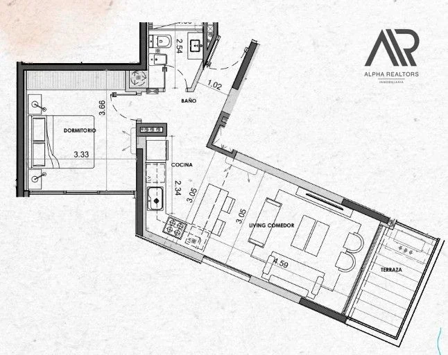 Apartamento de 1 dormitorio con terraza al frente a pasos del mar. Playa Mansa - Imagen 5
