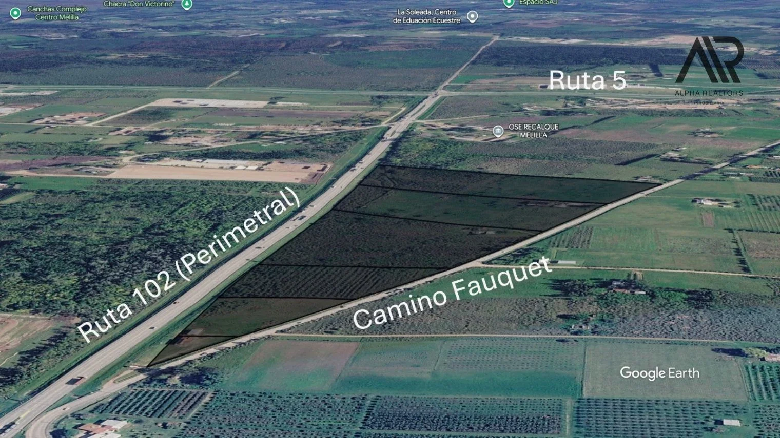 Venta gran terreno logístico-industrial 15 hectáreas sobre Ruta 102 y Fauquet - Imagen 1