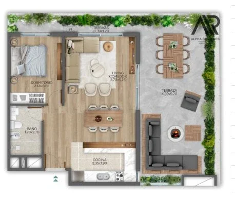 Apartamento en alquiler en Barrio Golf - Imagen 1