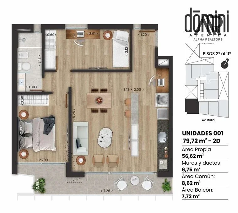 Apartamento en venta c/ cochera en La Blanqueada - Imagen 2