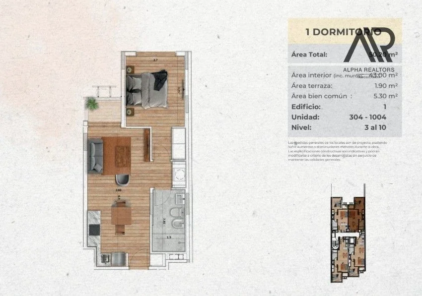 Apartamento en venta c/ cochera en Cordón - Imagen 3