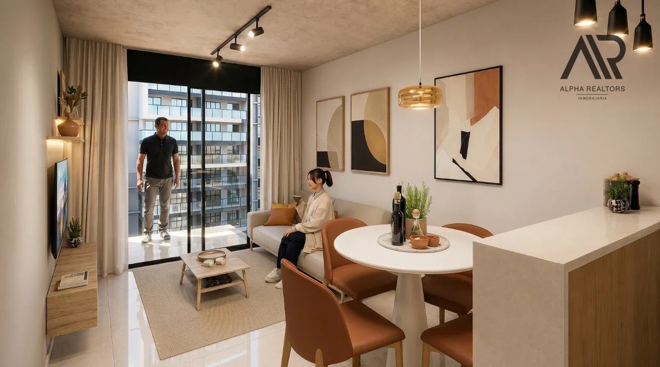 Apartamento de 1 dormitorio, al frente, con patio en Pocitos. Entrega: 2028 - Imagen 2
