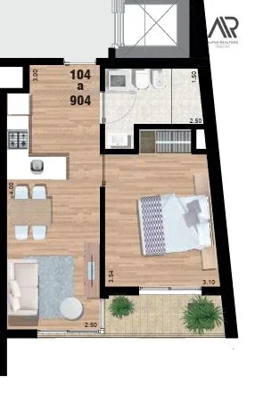 Apartamento en alquiler en Tres Cruces - Imagen 2