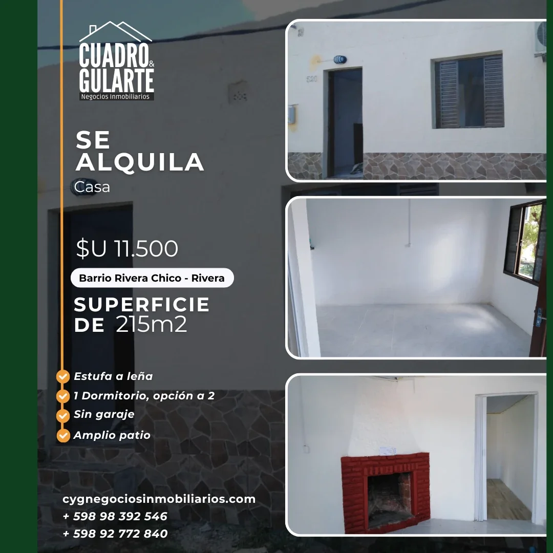 Casa en alquiler en Rivera Chico - Imagen 1