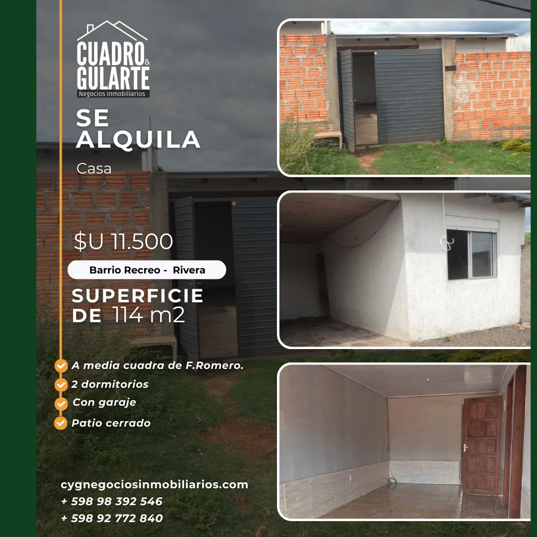 Casa en alquiler c/ cochera en Barrio Recreo - Imagen 1
