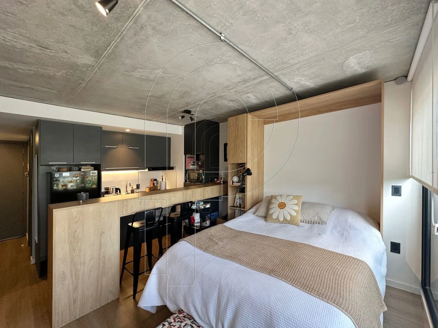 Apartamento monoambiente en alquiler, garaje opcional - Edif. Cathan, Malvin - Imagen 2