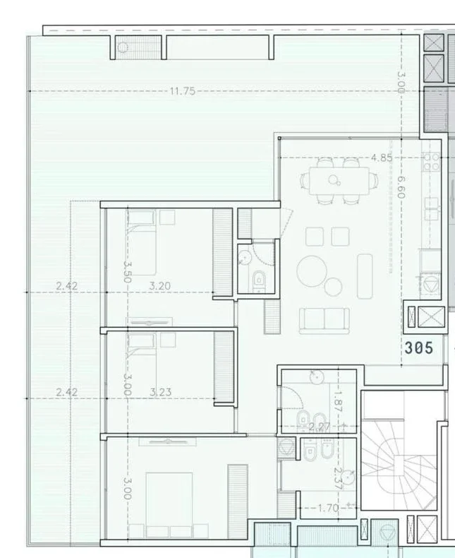Gran apartamento Punta Carretas 3 dor.  3 baños Terraza y Parrillero - Imagen 2