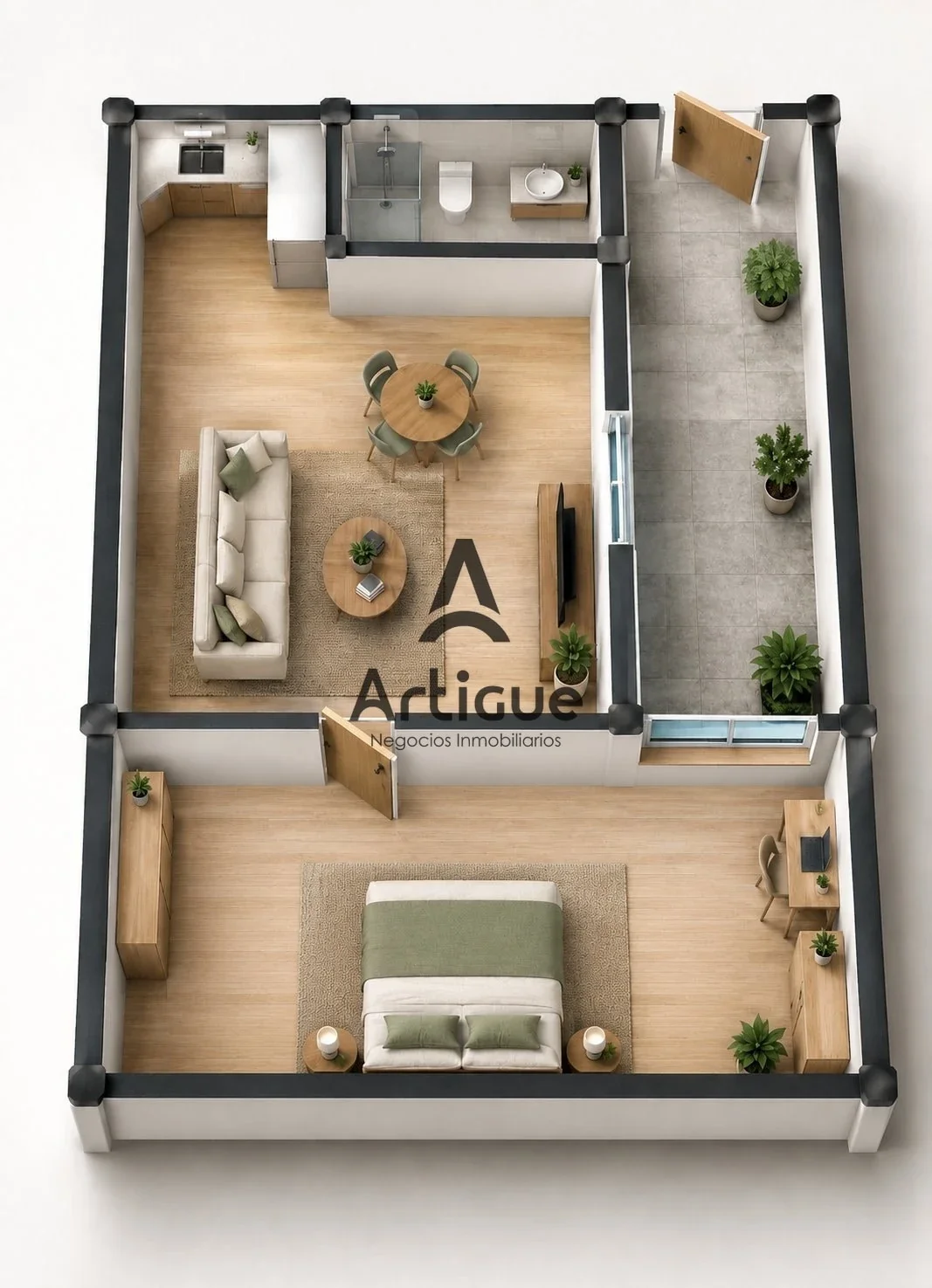 Alquiler Casa 1 dormitorio Maroñas  A estrenar Acepta LUC - Imagen 2