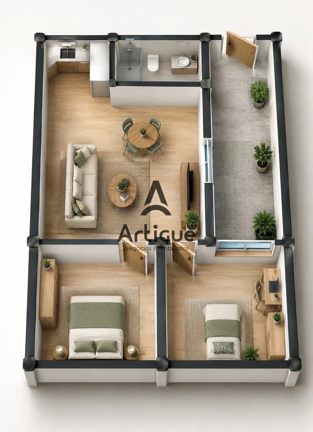 Alquiler Casa 1 dormitorio Maroñas  A estrenar Acepta LUC - Imagen 2