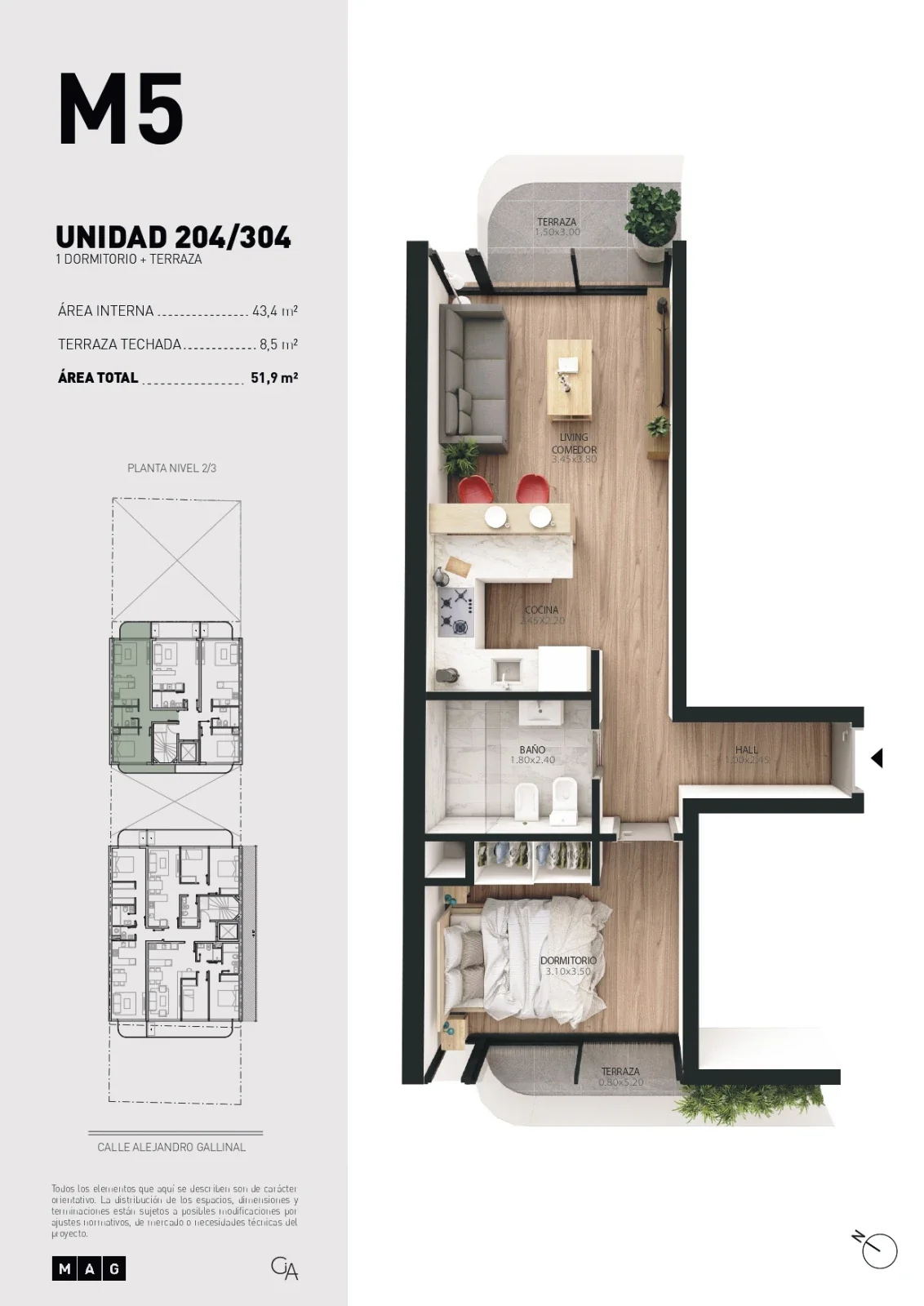 Apartamento en venta c/ cochera en Punta Gorda - Imagen 4