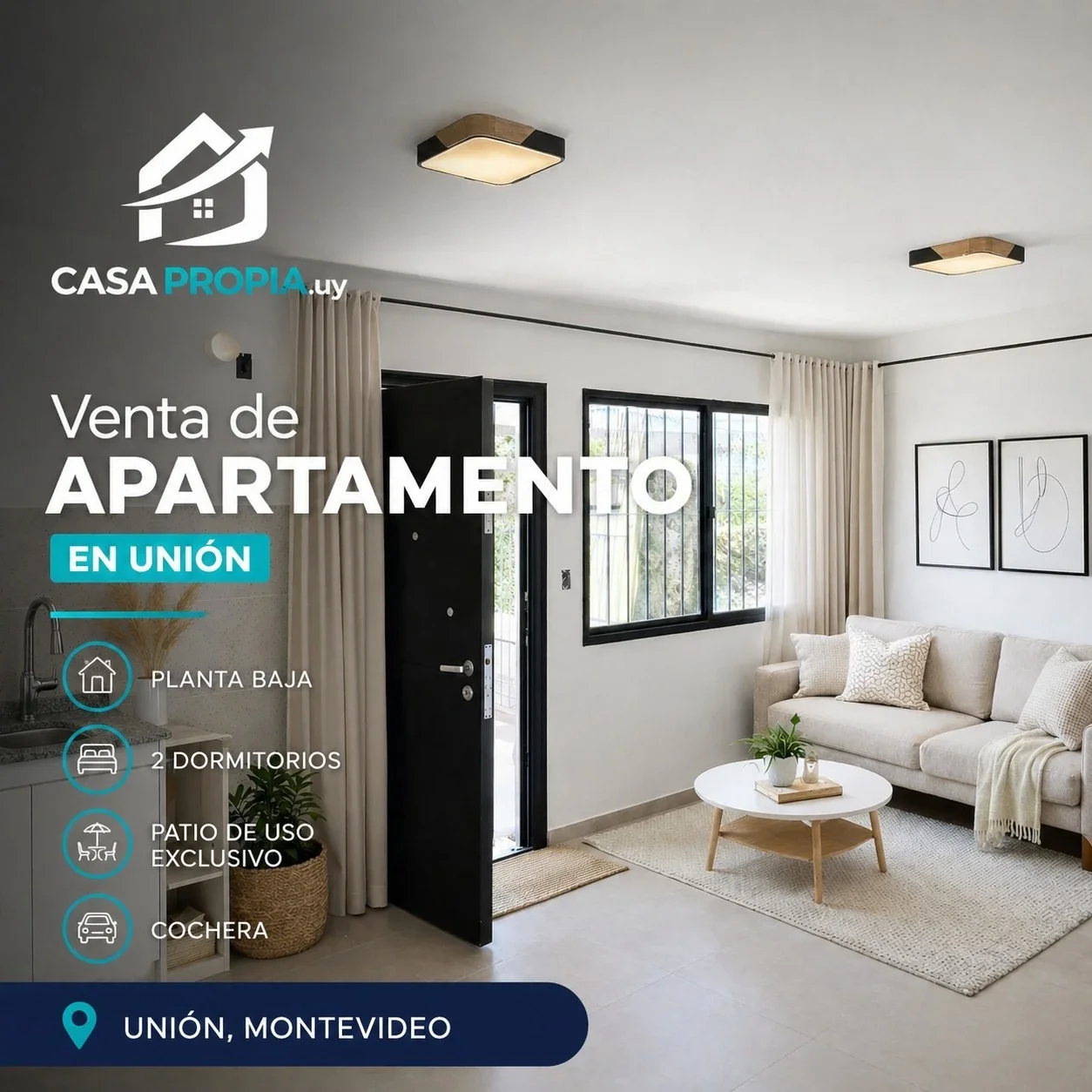 Apartamento en venta c/ cochera en Unión - Imagen 1