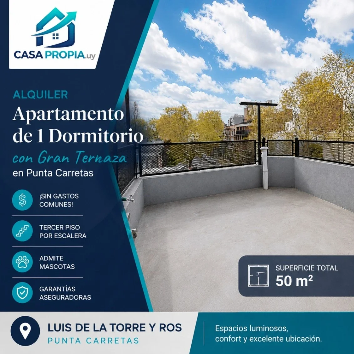 Apartamento en alquiler en Punta Carretas - Imagen 1