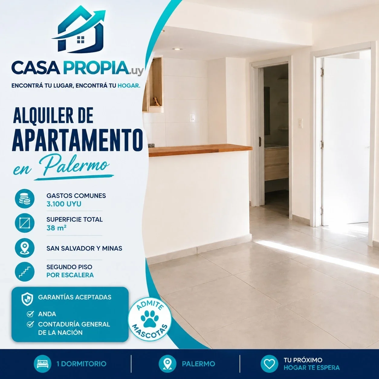 Apartamento en alquiler en Palermo - Imagen 1