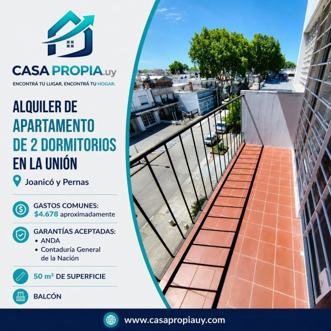 Apartamento en alquiler en Unión con Balcón - Imagen 1
