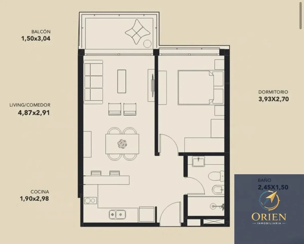Apartamento 1 dormitorio en alquiler c/ cochera en Ciudad de la costa - Imagen 4