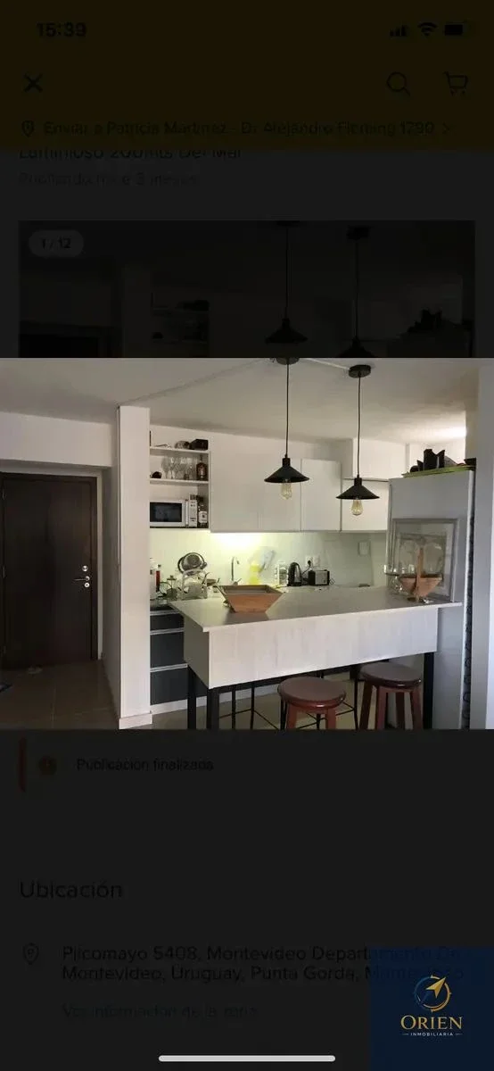 Apartamento 1 dormitorio amueblado en alquiler en Punta Gorda - Imagen 1