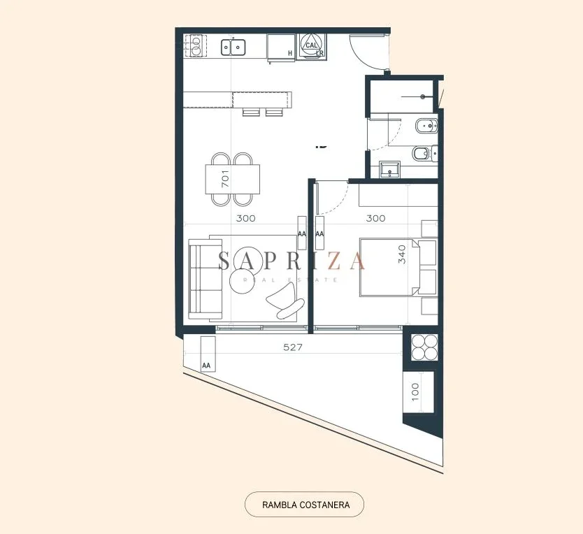 Apartamento en venta de 1 dormitorio en Rambla Costanera, Grou Orillas - Imagen 4