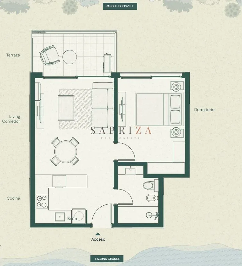Apartamento en venta de 1 dormitorio en Parque Miramar, GROU Aruma - Imagen 4