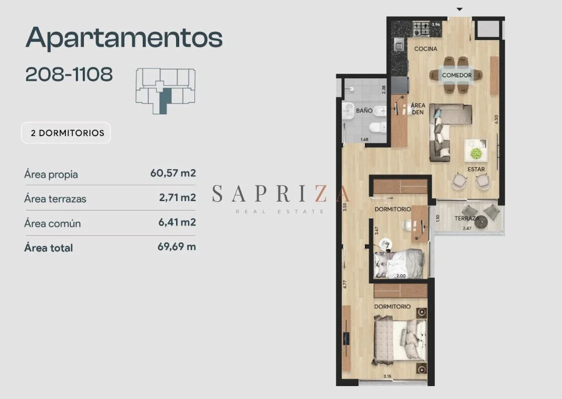 Apartamento en venta de 2 dormitorios en Grou Habitat, en Parque Batlle - Imagen 5
