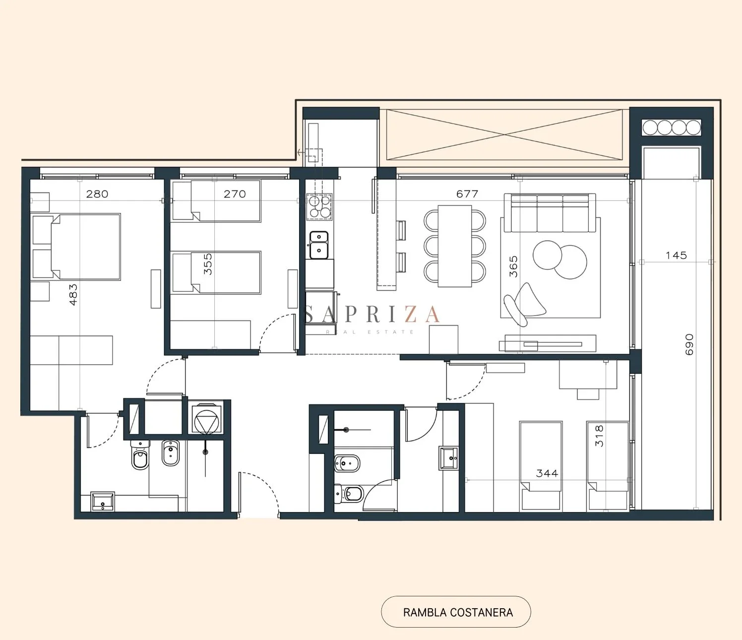 Apartamento en venta de 3 dormitorios en Rambla Costanera, GROU Orillas - Imagen 4