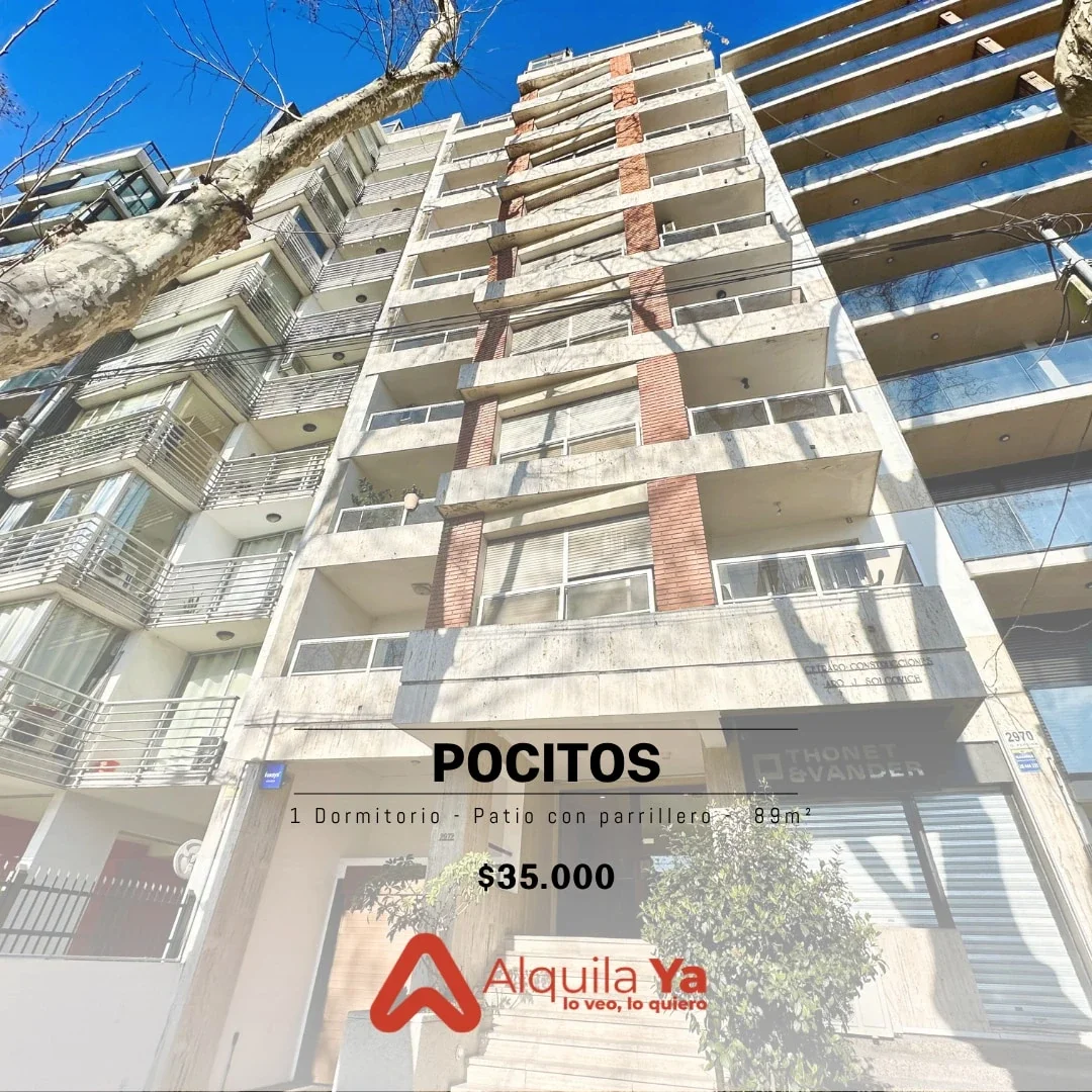 Alquiler Apartamento 1 Dormitorio Patio Pocitos Montevideo - Imagen 1