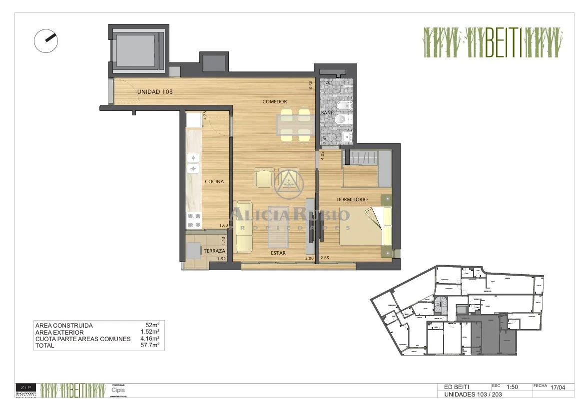 APARTAMENTO EN VENTA DE 1 DORMITORIO C/GARAJE EN POCITOS - Imagen 3