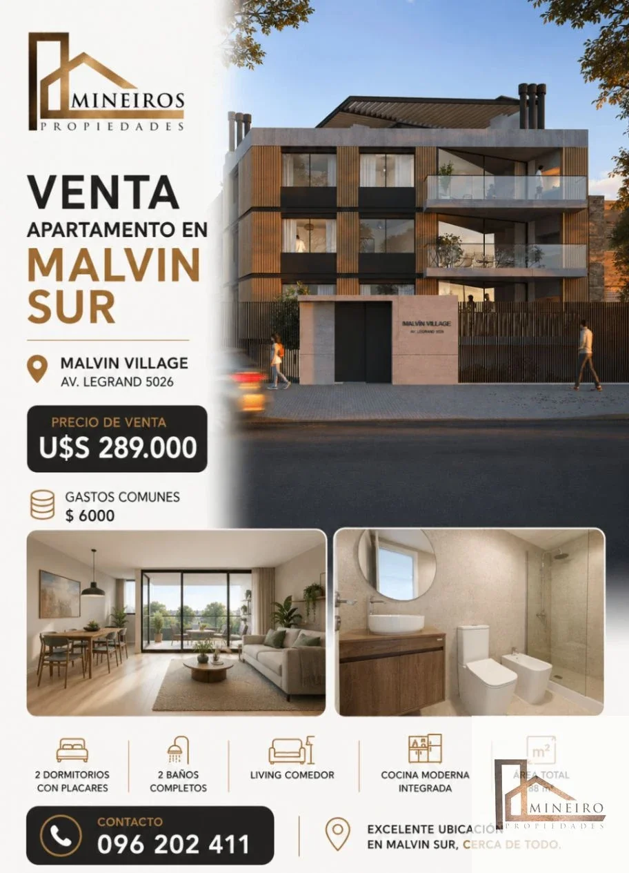Apartamento en venta c/ cochera en Malvin - Imagen 1